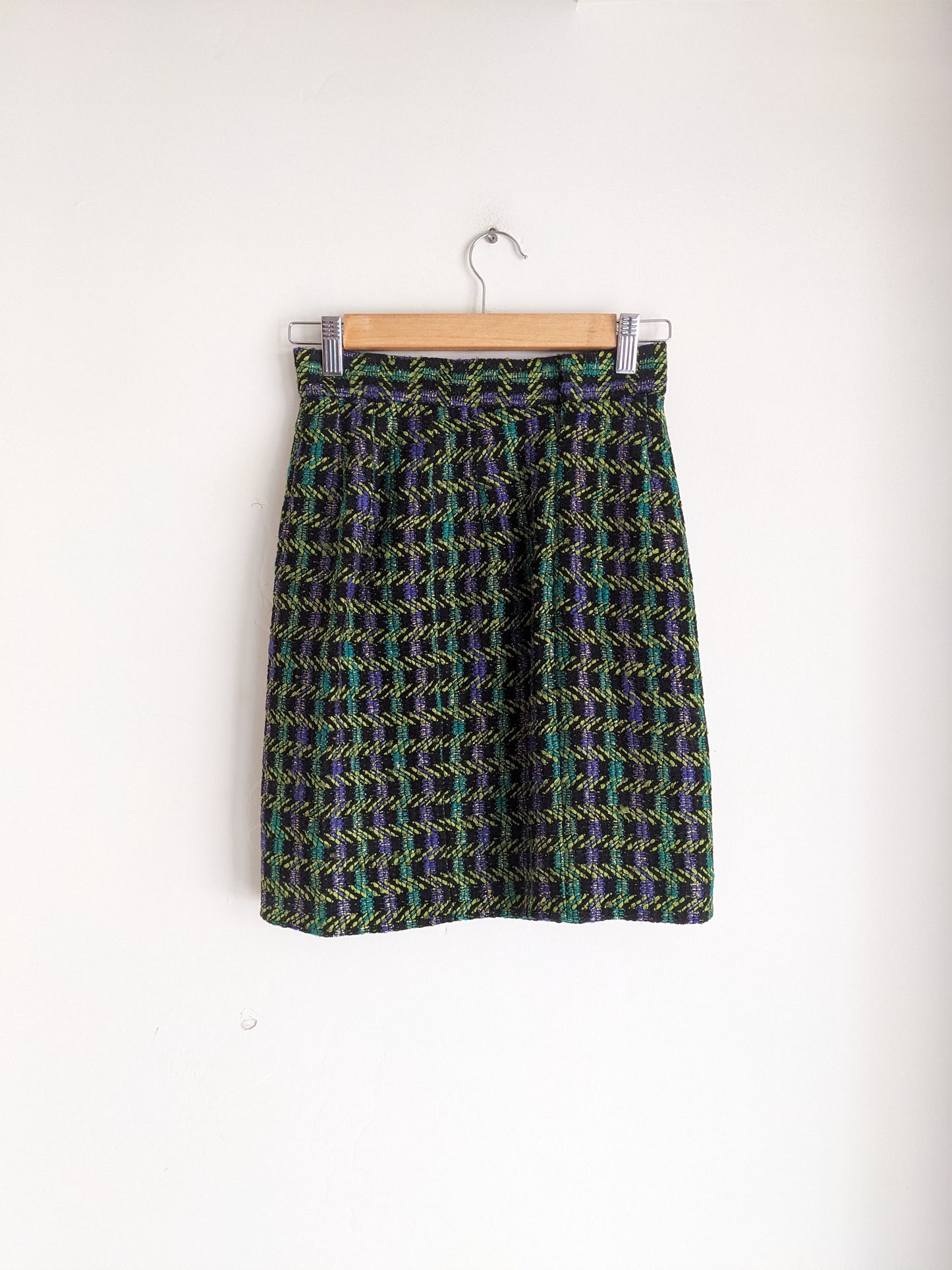 Rope Black & Green Printed Skirt