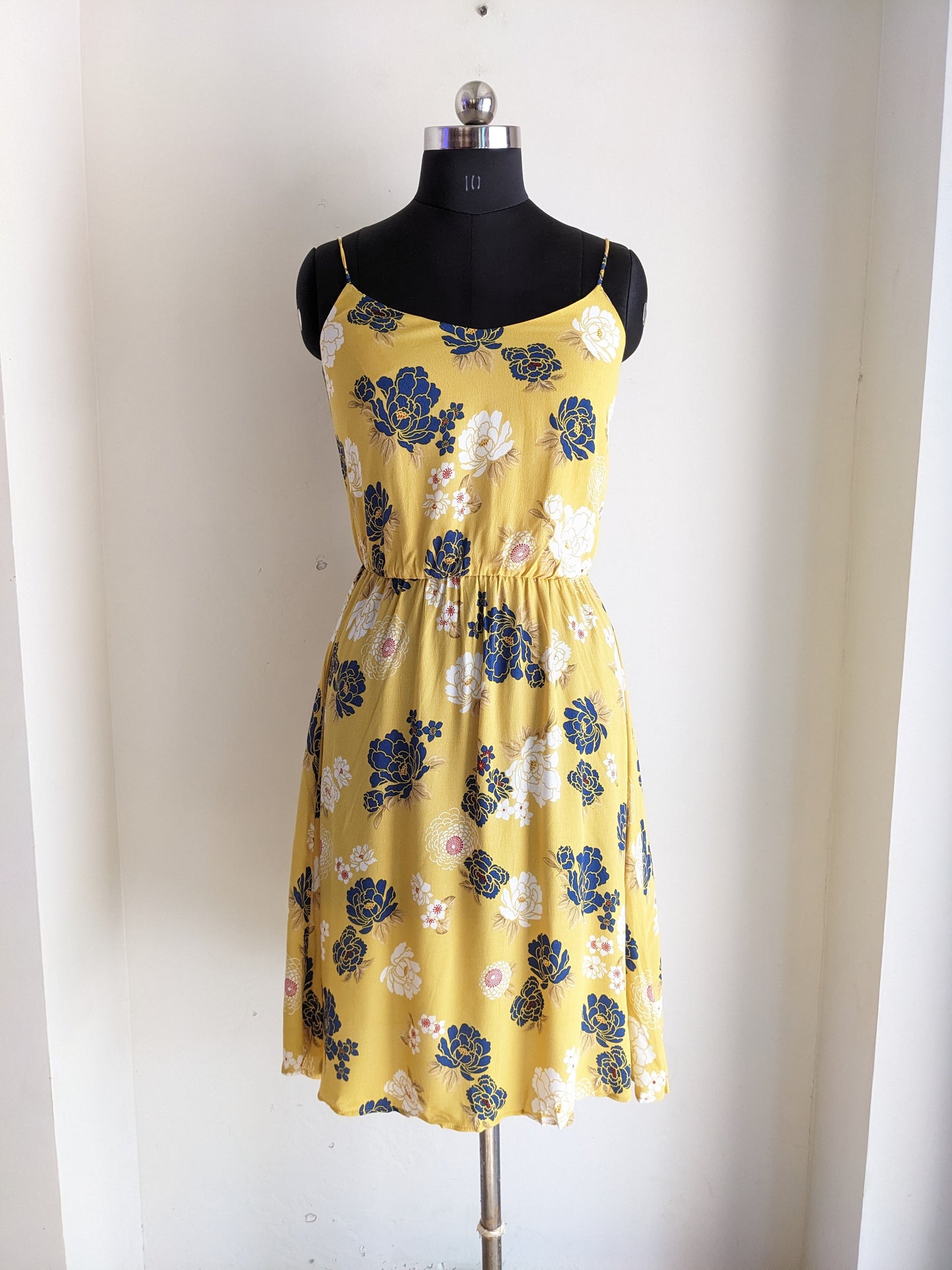 Zara Yellow Floral Strappy Dress