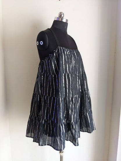 Asos Black Metallic Short Dress