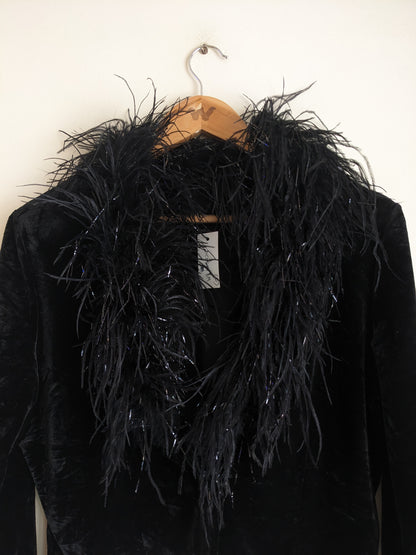Debutante Velvet Faux Fur Jacket