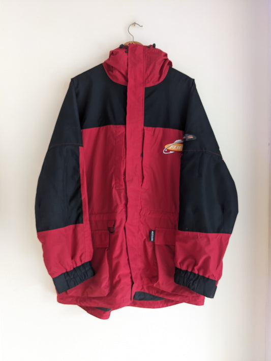 Stearns Dry Wear Hooded Full Zip Windbreaker Red Jacket