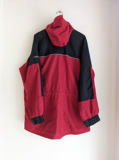 Stearns Dry Wear Hooded Full Zip Windbreaker Red Jacket