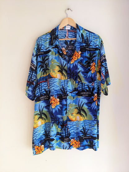 Jamaica Negrill Hawaiian Print Shirt
