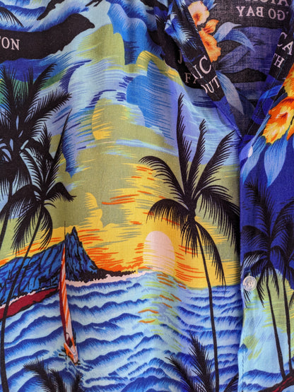 Jamaica Negrill Hawaiian Print Shirt