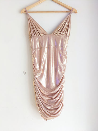 Champagne Ruched Dress