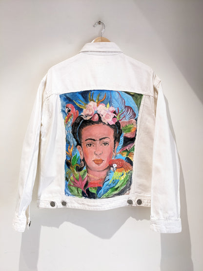Frida Kahlo Hand Painted Denim Jacket