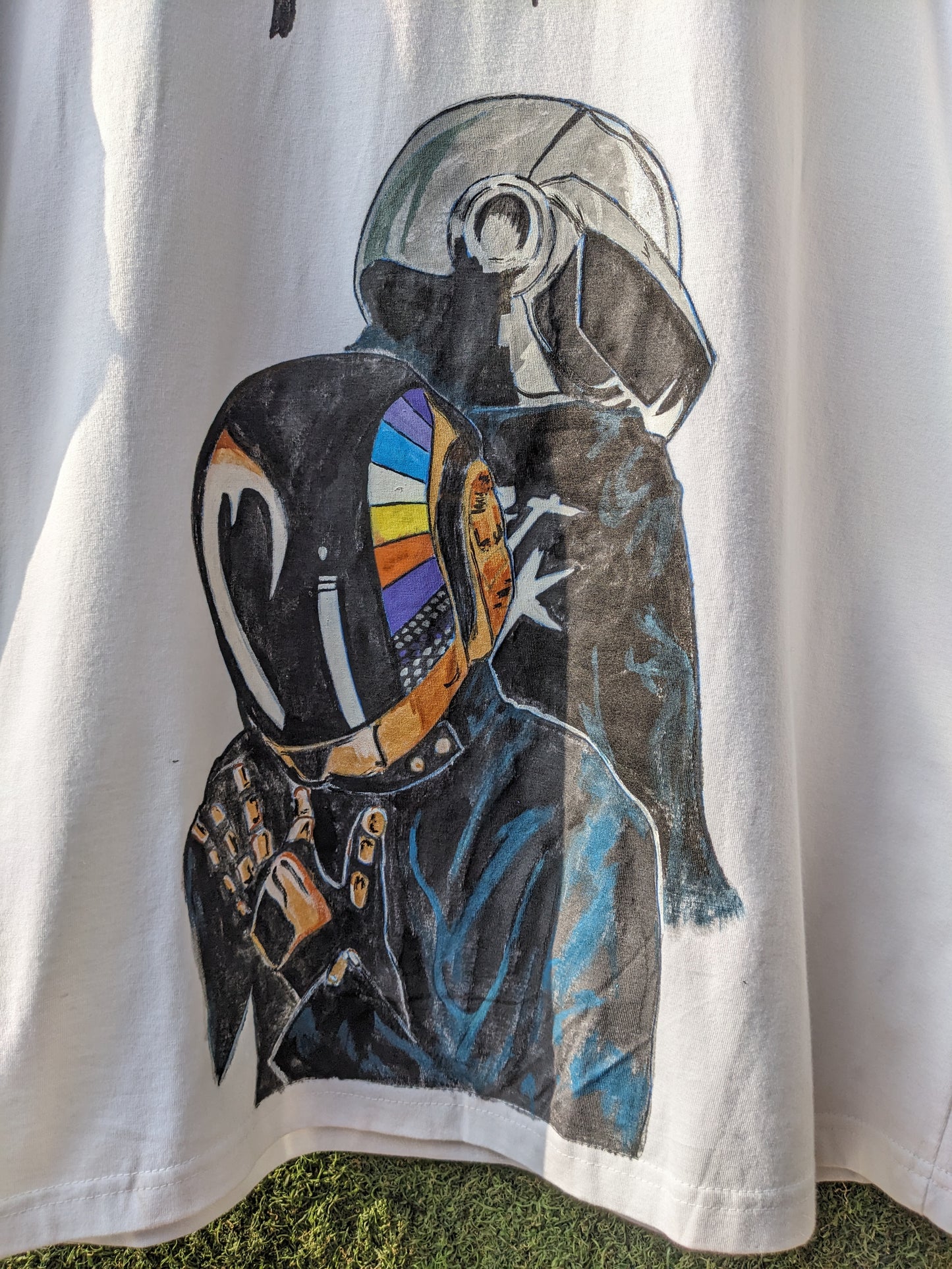 Handpainted Daft punk Tee