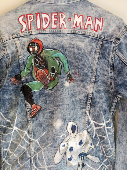 Spider Man Hand Painted Denim Jacket