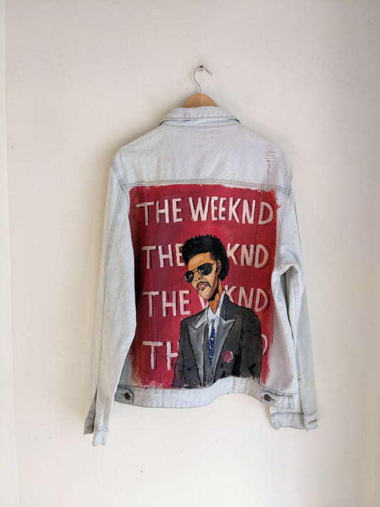 The Weeknd Hand Painted Denim Jacket