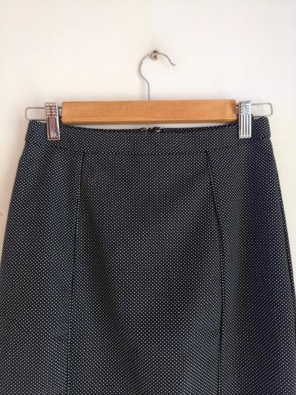 Vanhuesen Navy Blue Printed Skirt