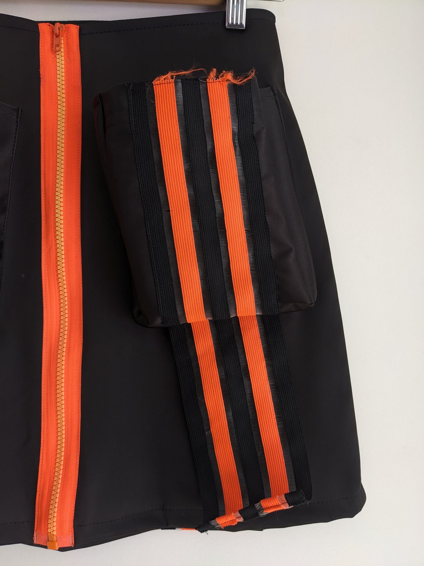 Black & Orange Double Pocket Skirt