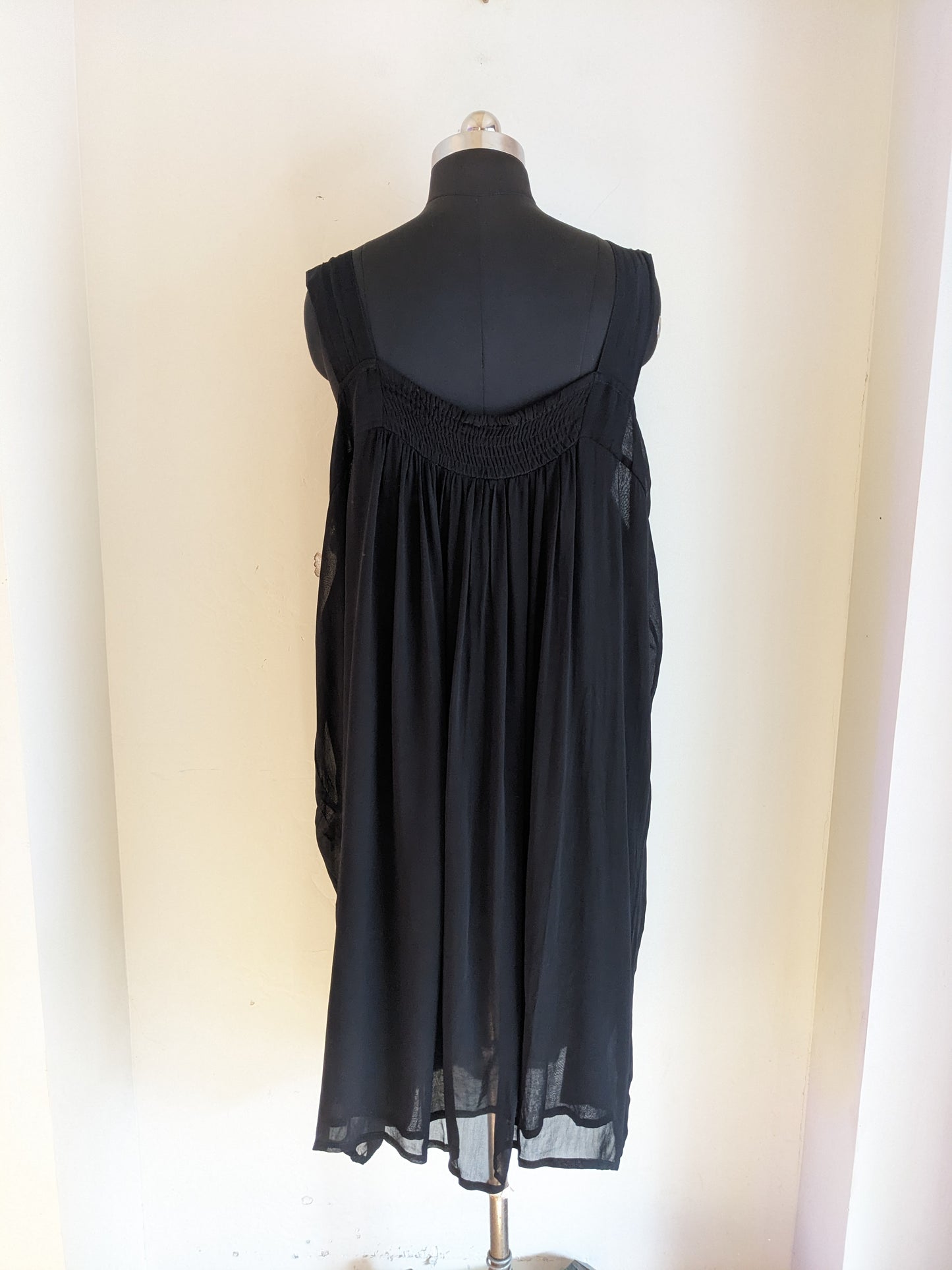 Black Embroidered Short Dress