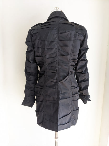 Burberry London Roemead Allover Ruched Coat (without belt)