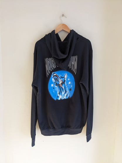 H&M Never Stay Down Navy Blue Hoodie