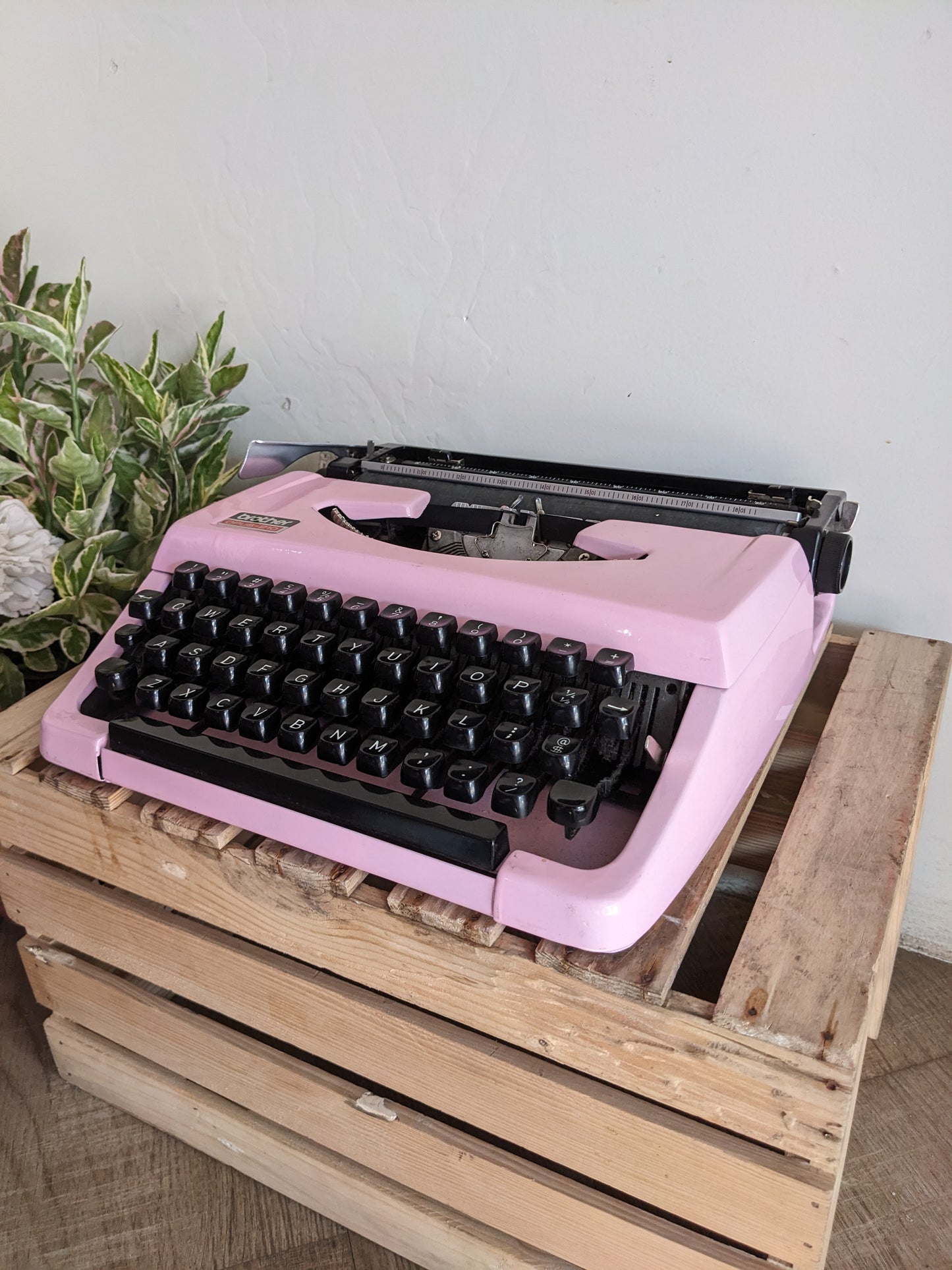 Brother Pink Typewriter