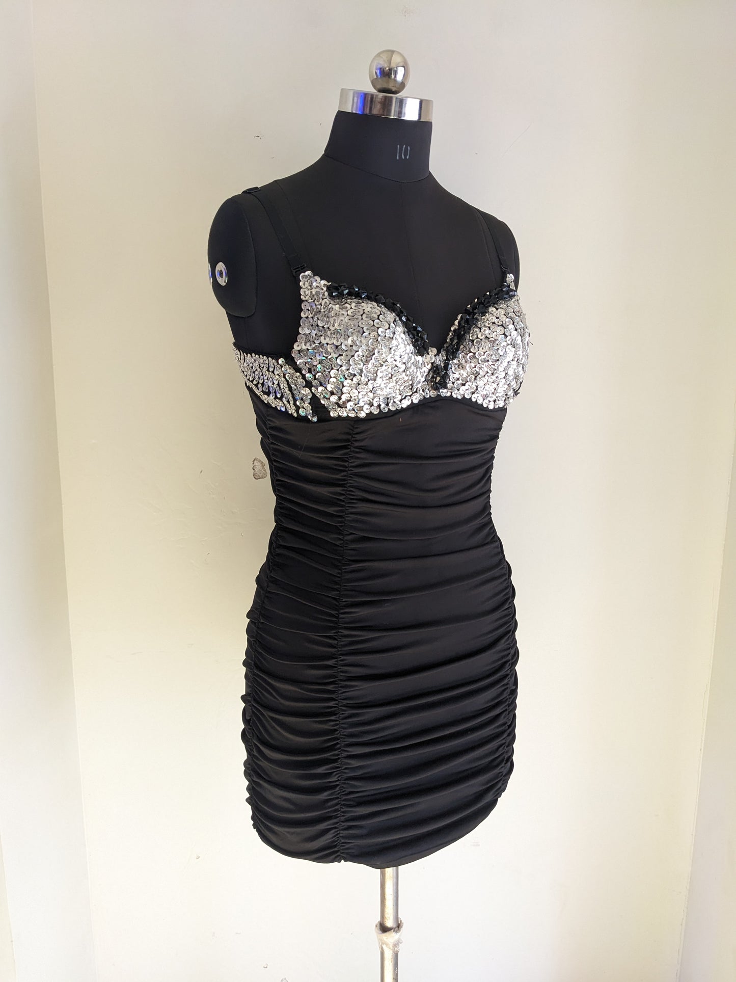 Seduction Black Sequin Mini Dress