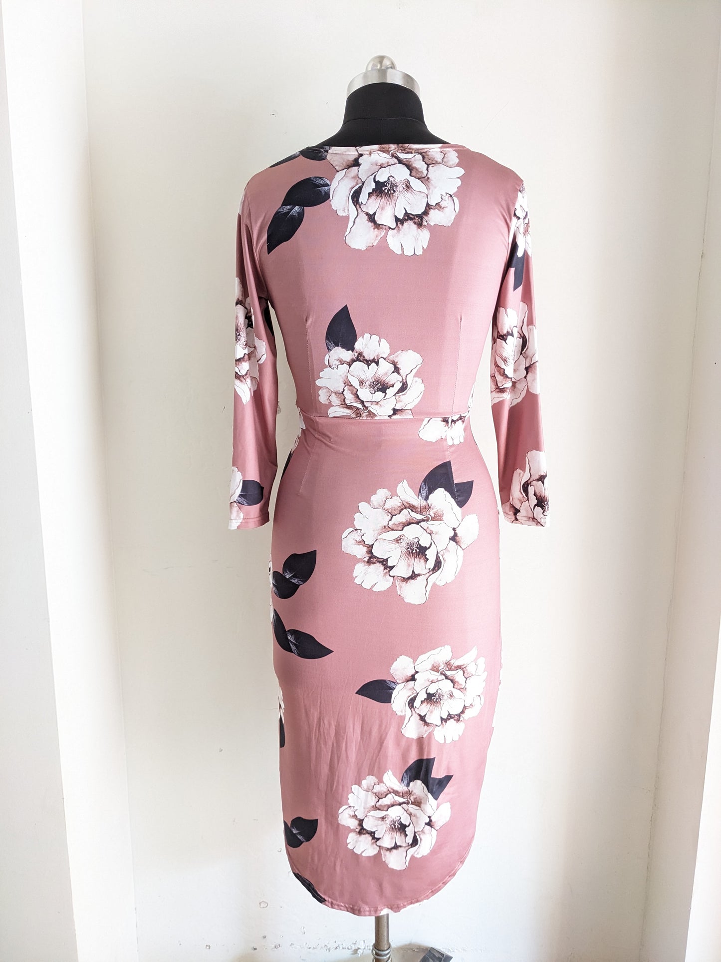 Fei Tong Floral Print Split Wrap Dress