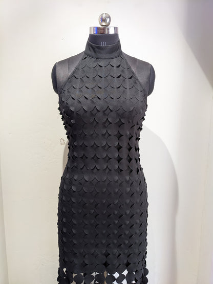 Saltz n Sand Black Lazer Cut Black Dress