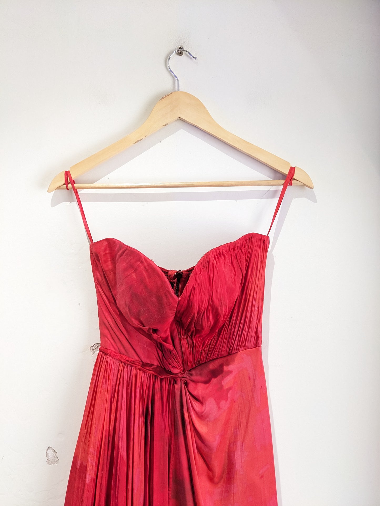Saaksha and Kinni Red Strapless Maxi Dress