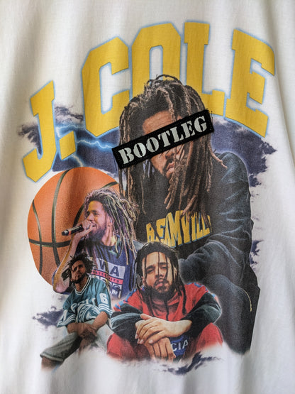 J COLE DREAMVILLE 90s STYLE BOOTLEG VALKYRE WHITE TEE