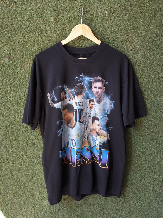 LIONEL MESSI BOOTLEG BLACK TEE