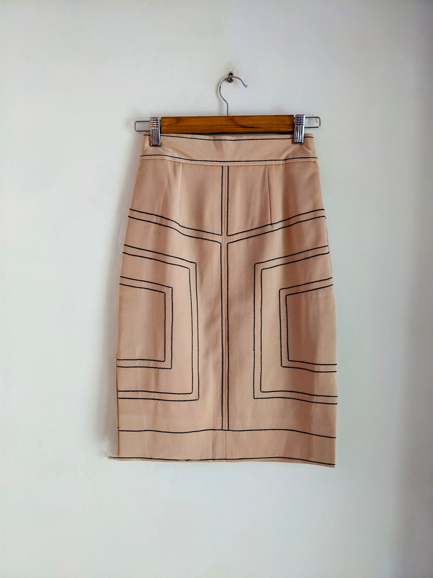 Label Jenn Geometric Beige Skirt