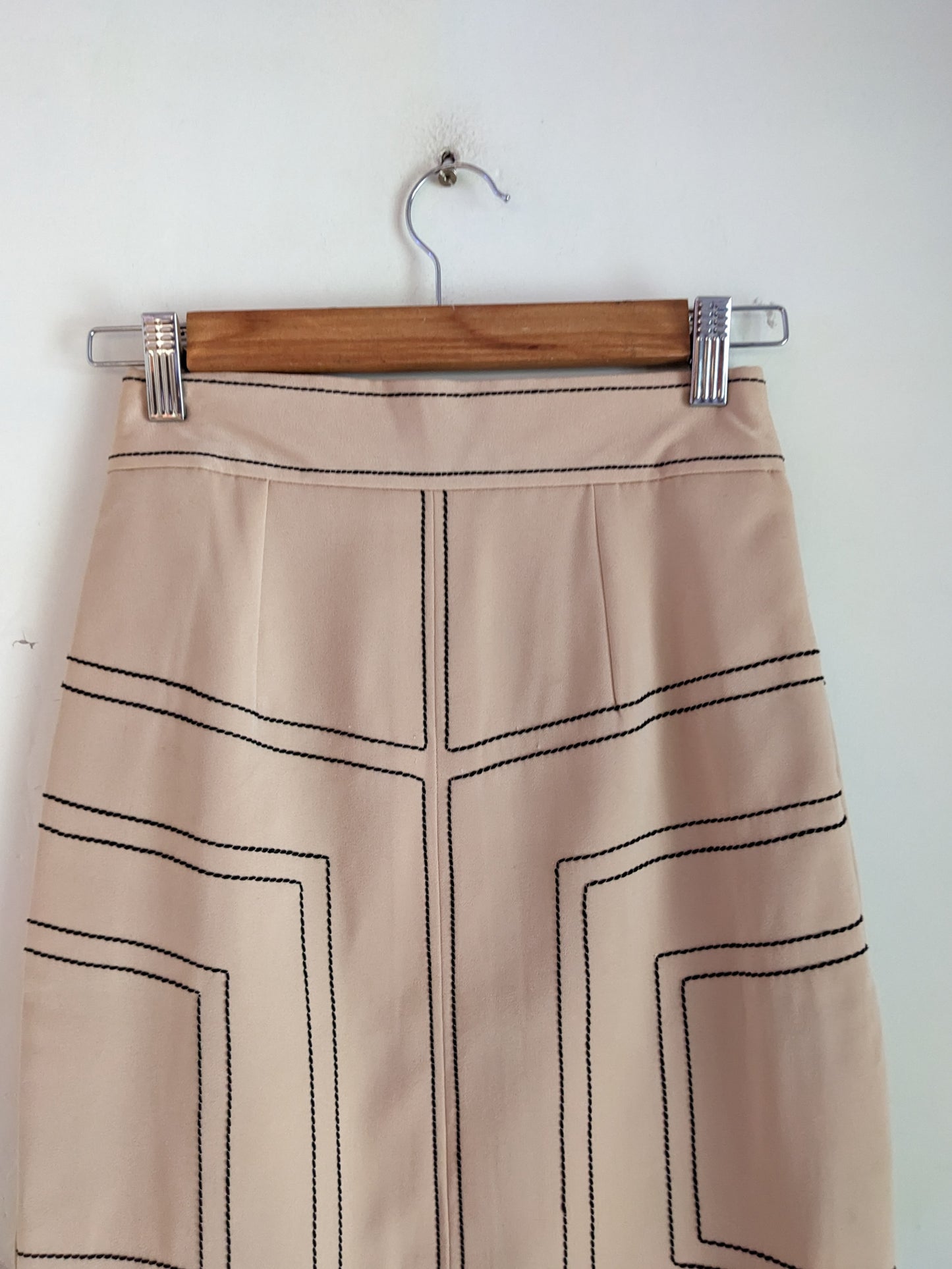 Label Jenn Geometric Beige Skirt