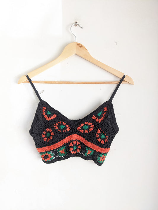 Zara Floral Crochet Top