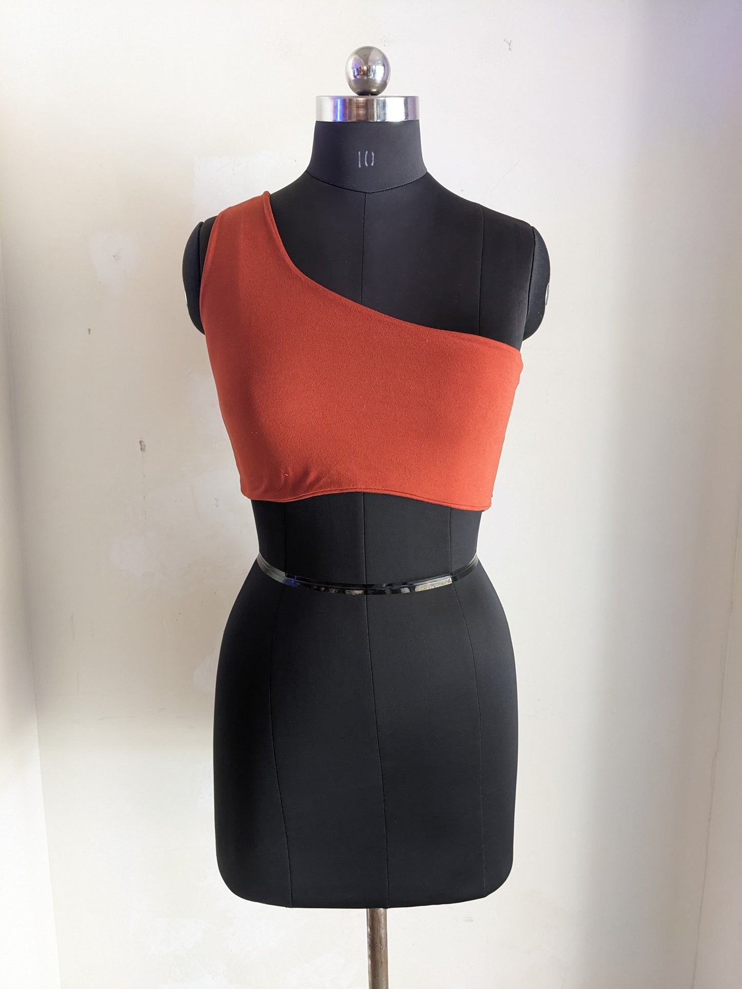 Orange One Shoulder Crop Top