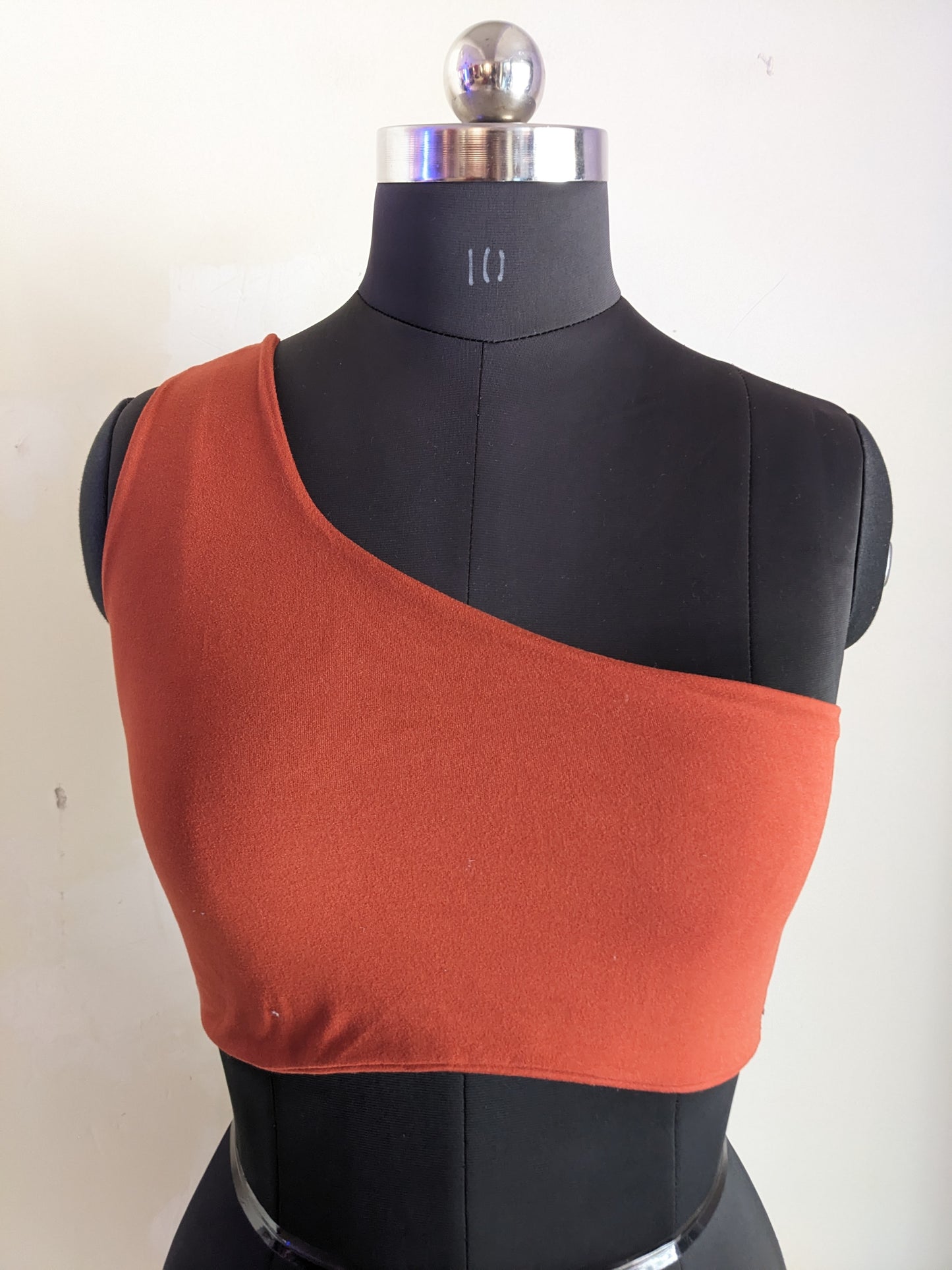 Orange One Shoulder Crop Top