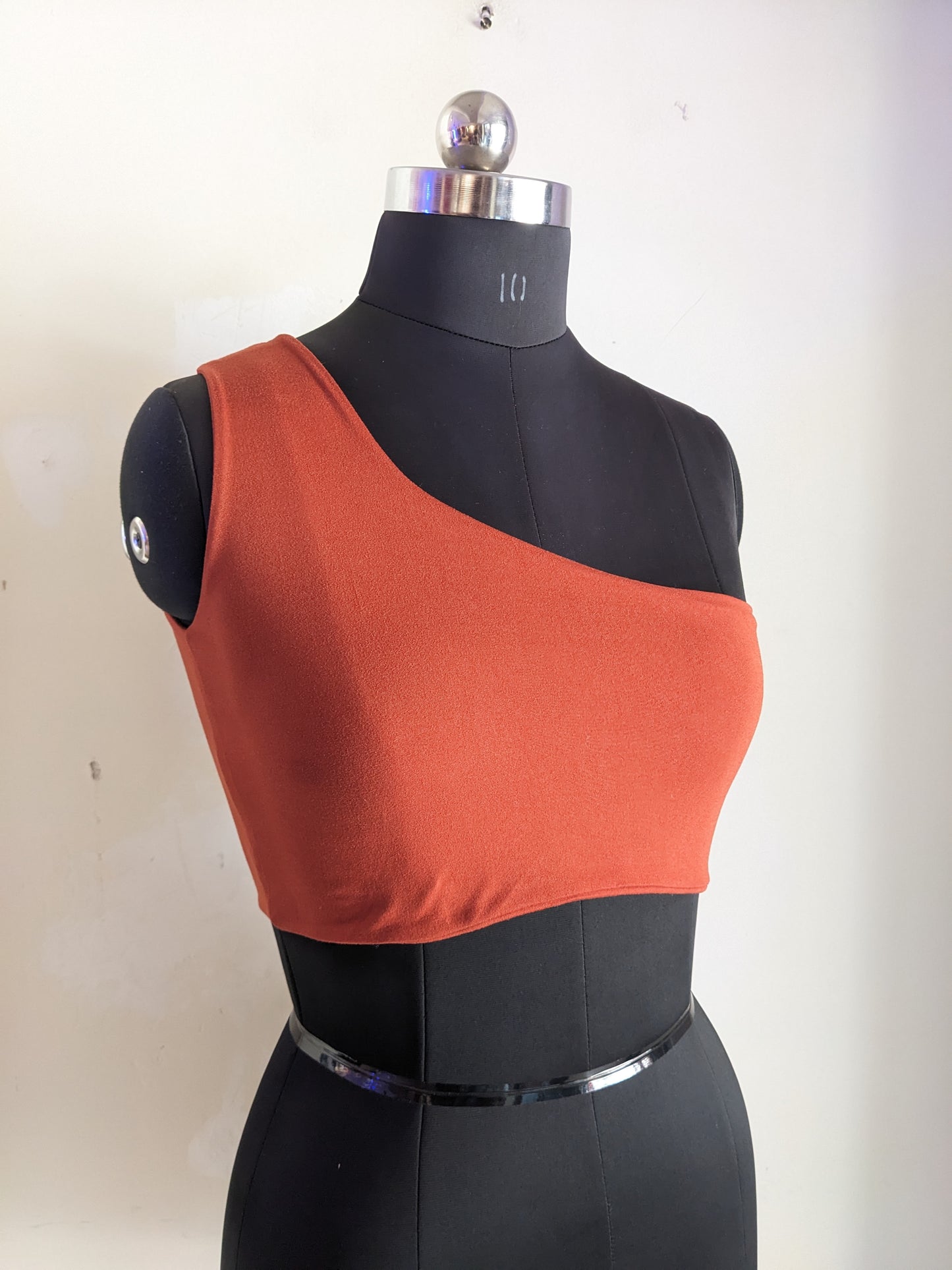 Orange One Shoulder Crop Top