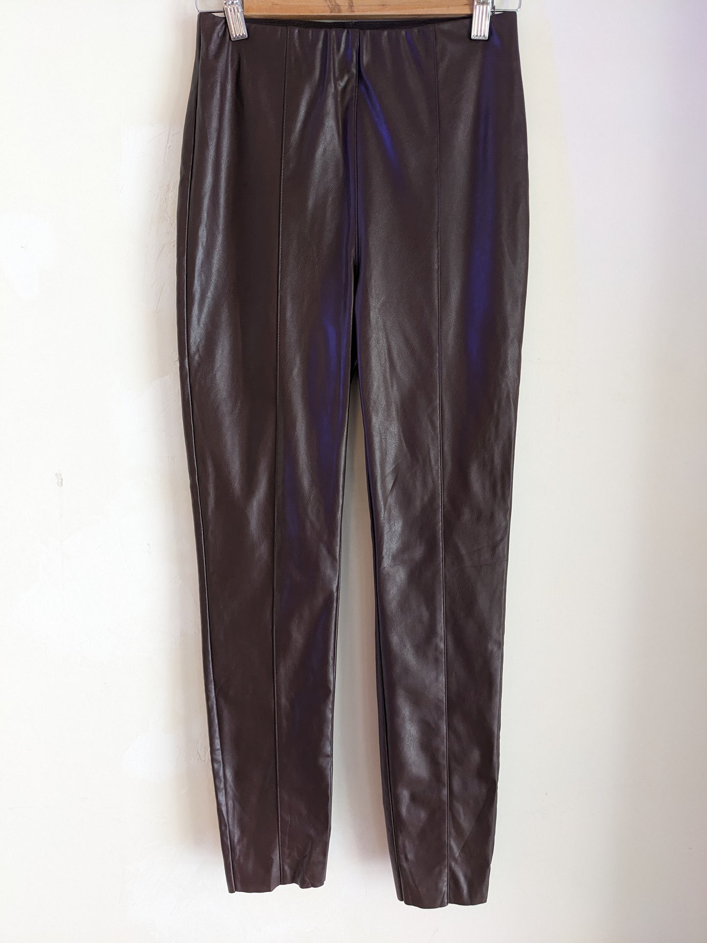 H&M Faux Leather Brown Pant