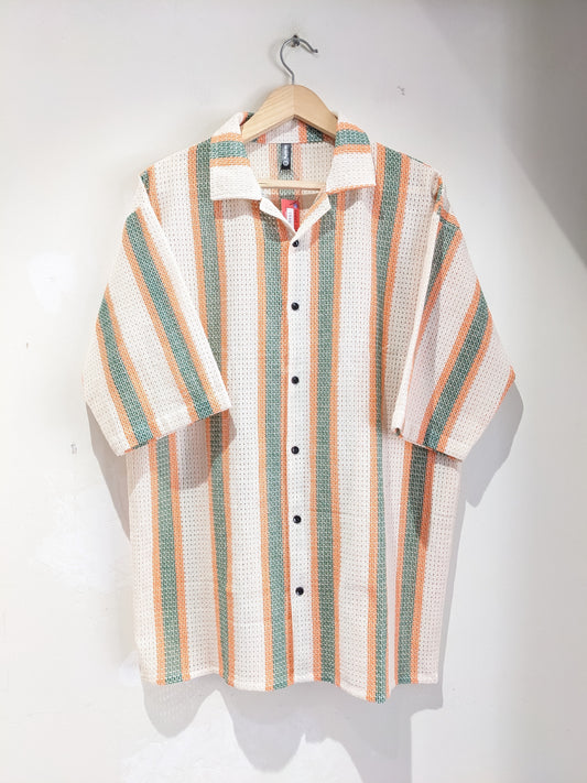 Cocktail Striped Crochet Shirt