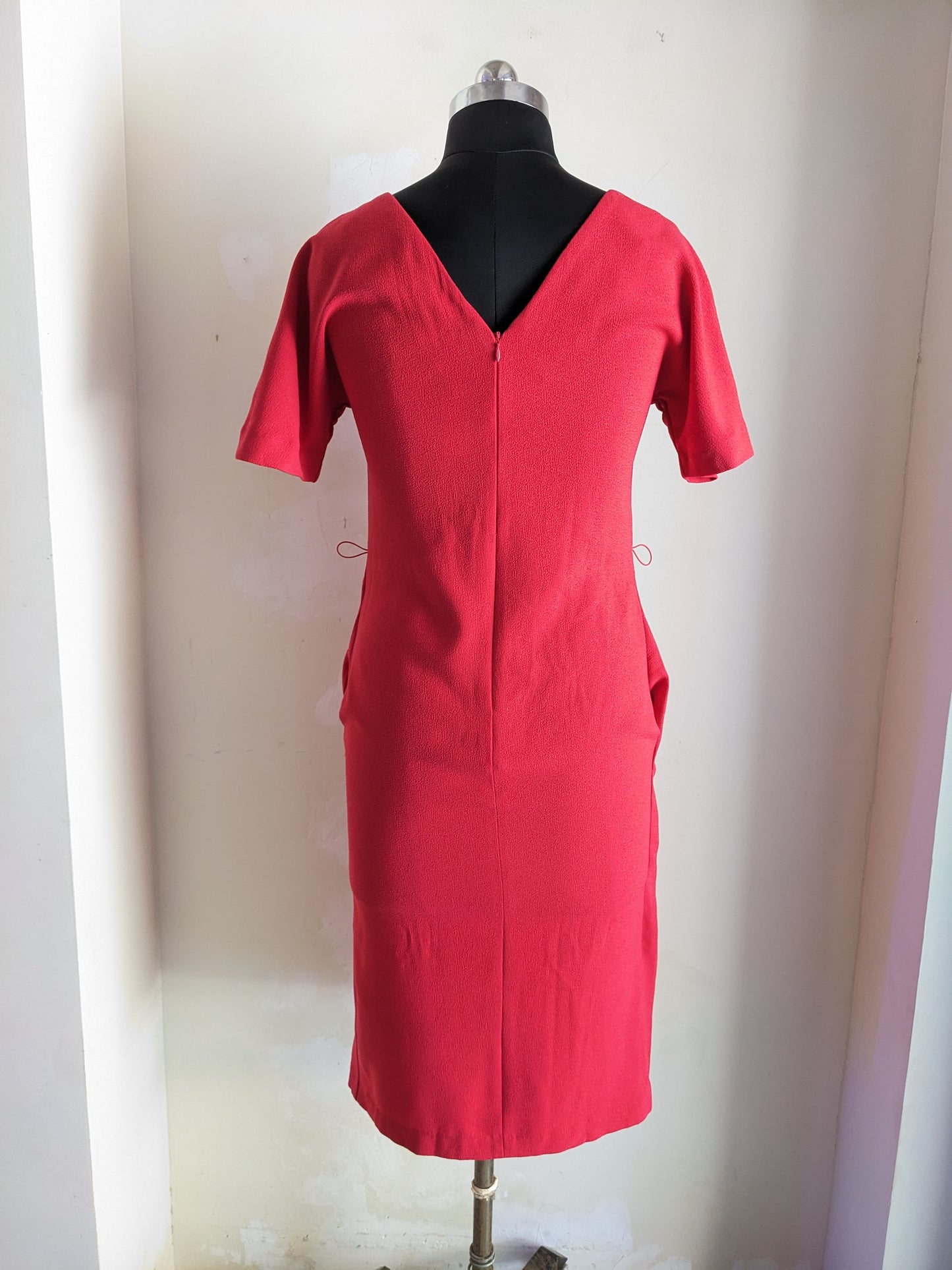 M&S V Neck Red Dress