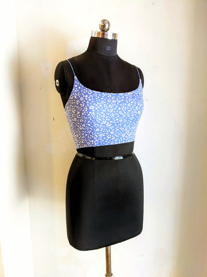 Supre Blue Printed Crop Top