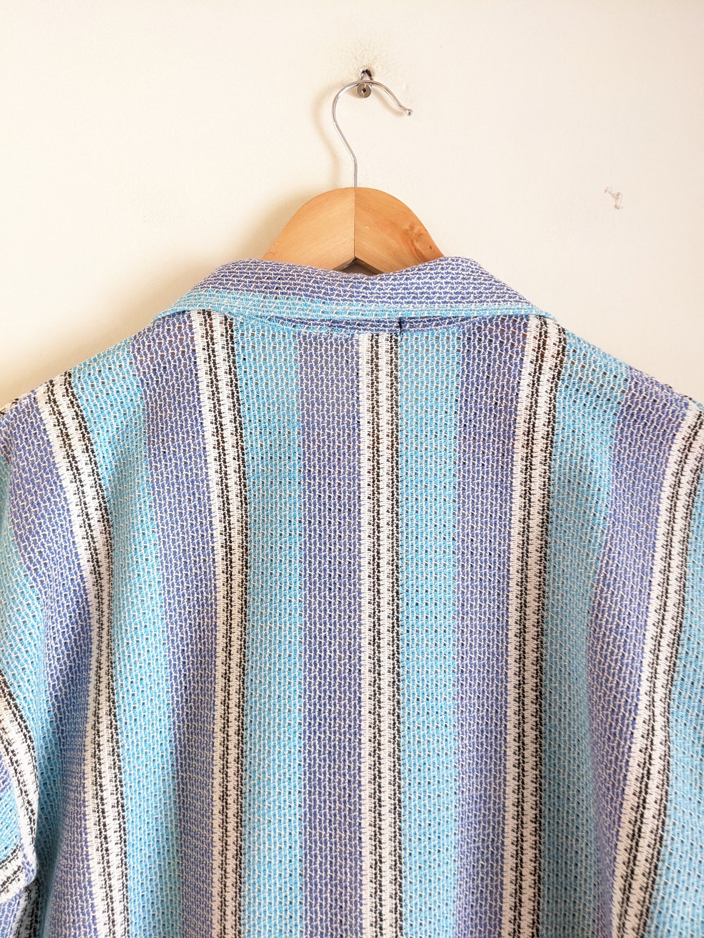 Blue Wave Summer Crochet Shirt