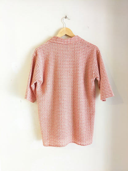 Red Summer Crochet Shirt