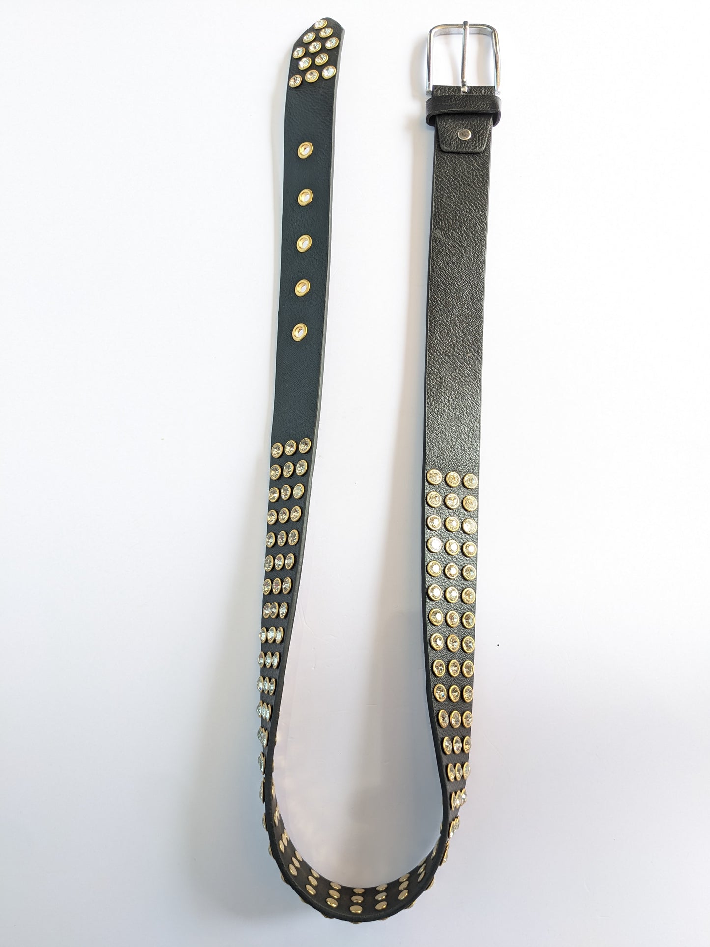 Black Round Studded Belt