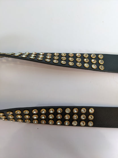 Black Round Studded Belt