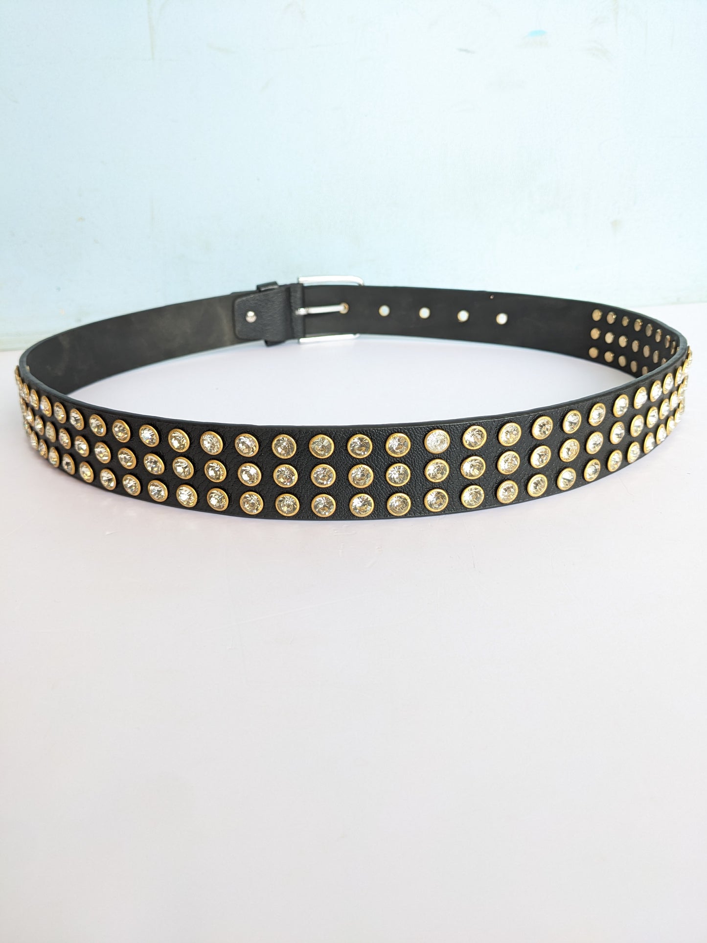 Black Round Studded Belt