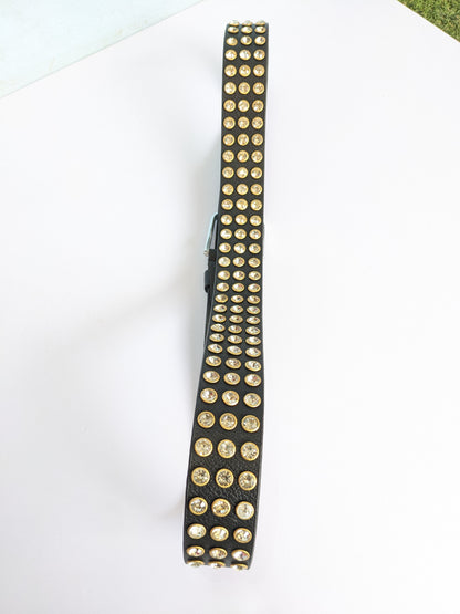 Black Round Studded Belt