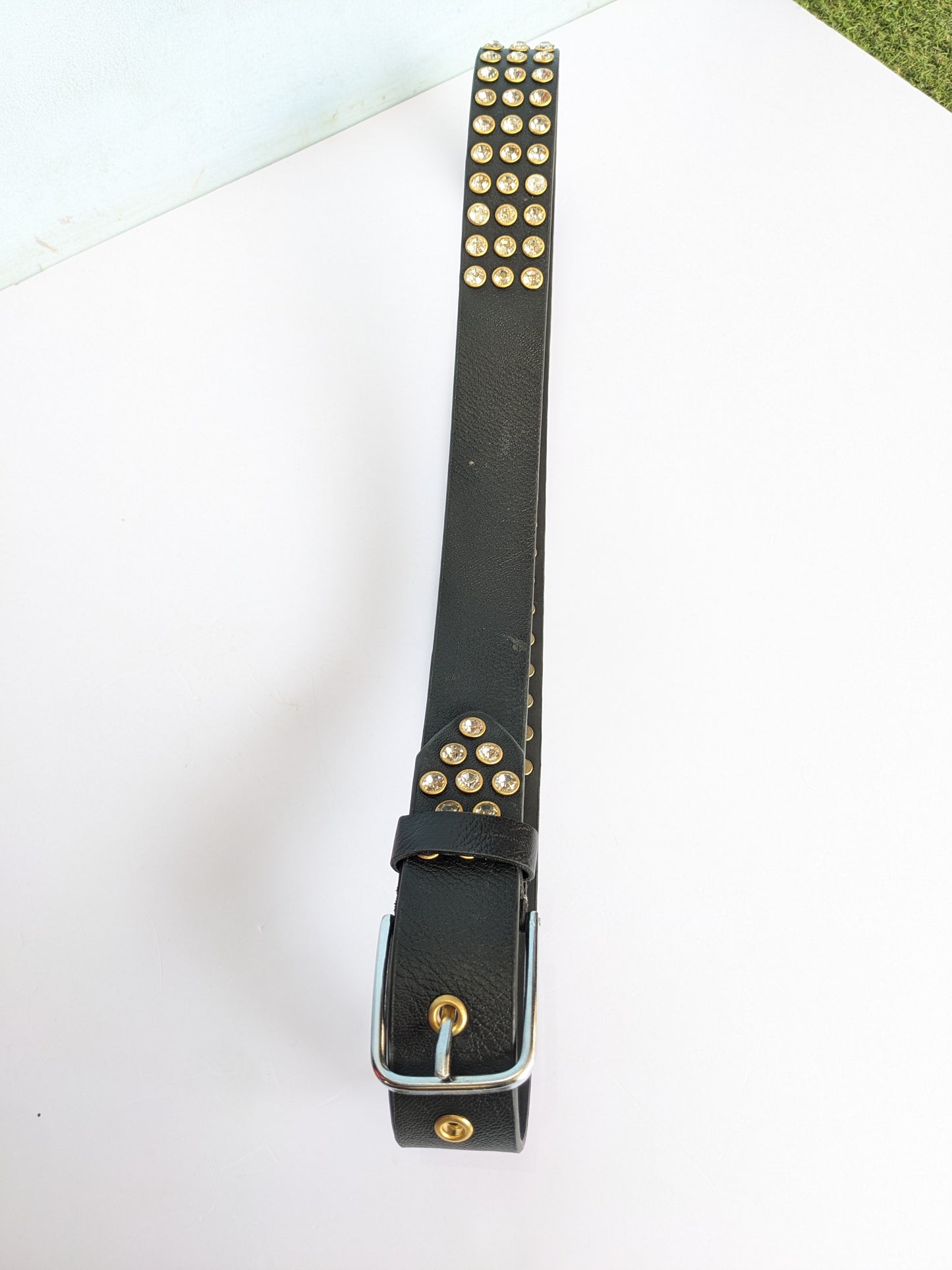 Black Round Studded Belt