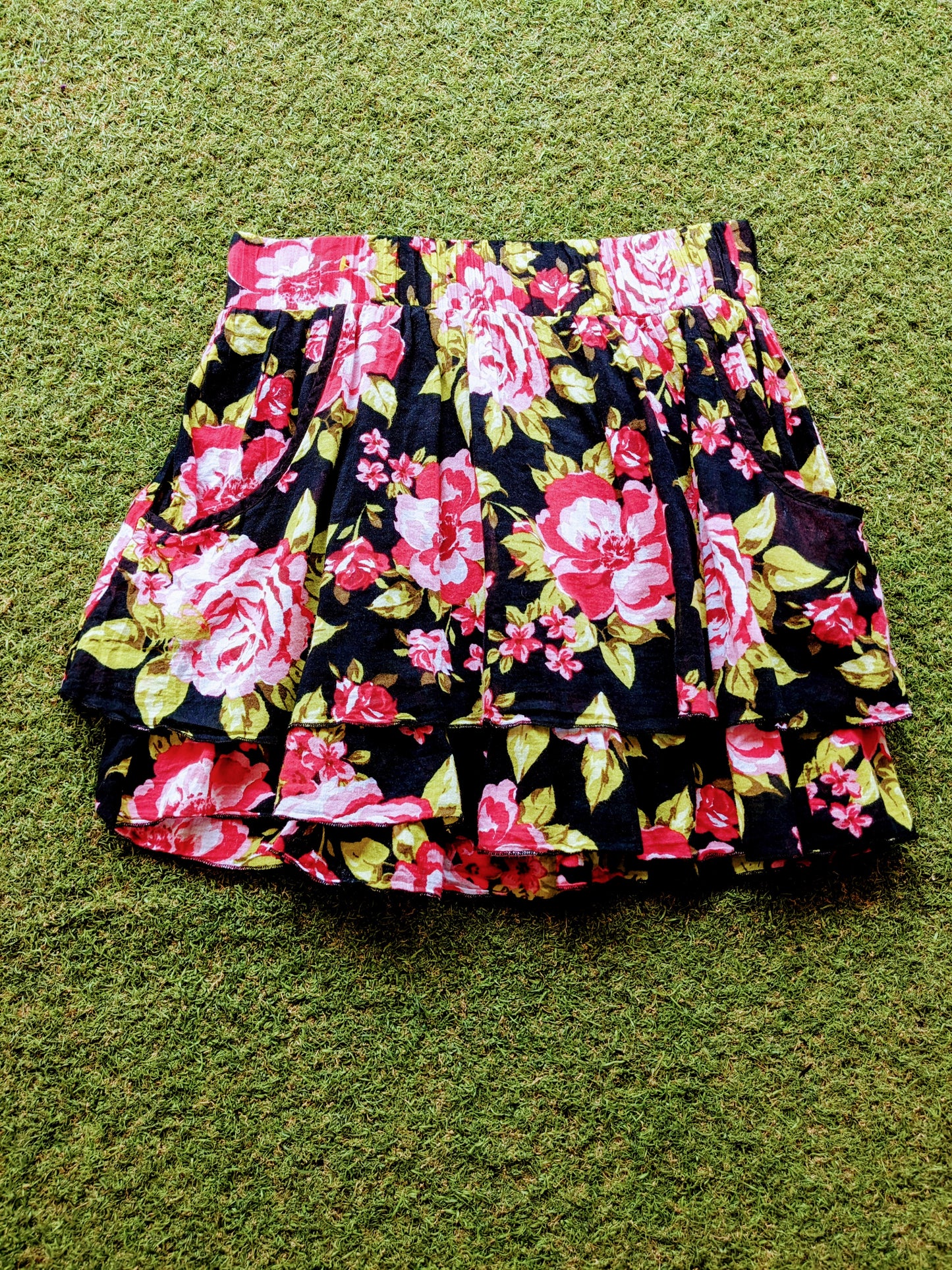 Xhilaration Floral Print Skirt With Pocket