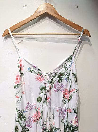 Boohoo White Floral Dress