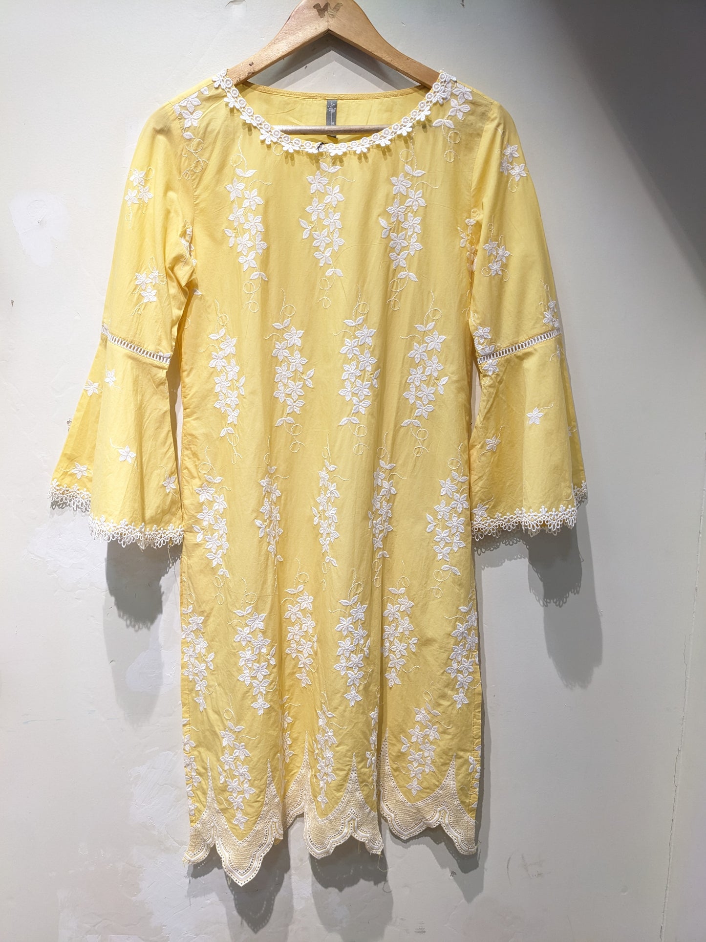 Mulmul Yellow Floral Dress Set of 2