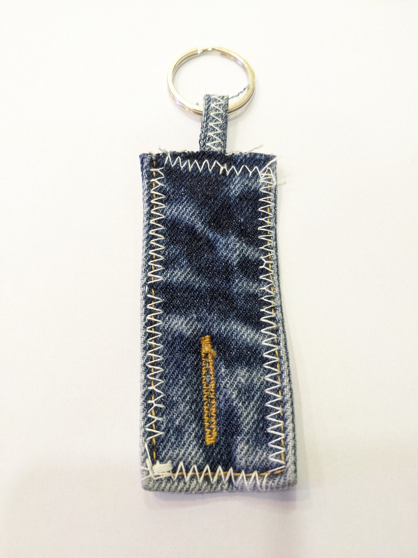 Upcycled Denim Keychain