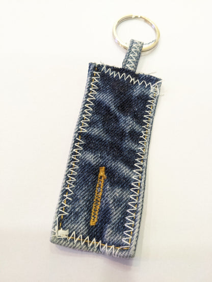 Upcycled Denim Keychain