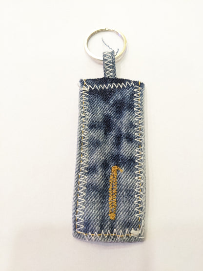 Upcycled Denim Keychain