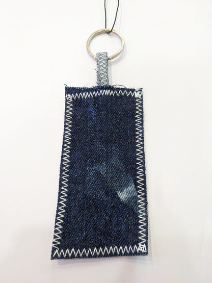 Upcycled Blue Denim Keychain