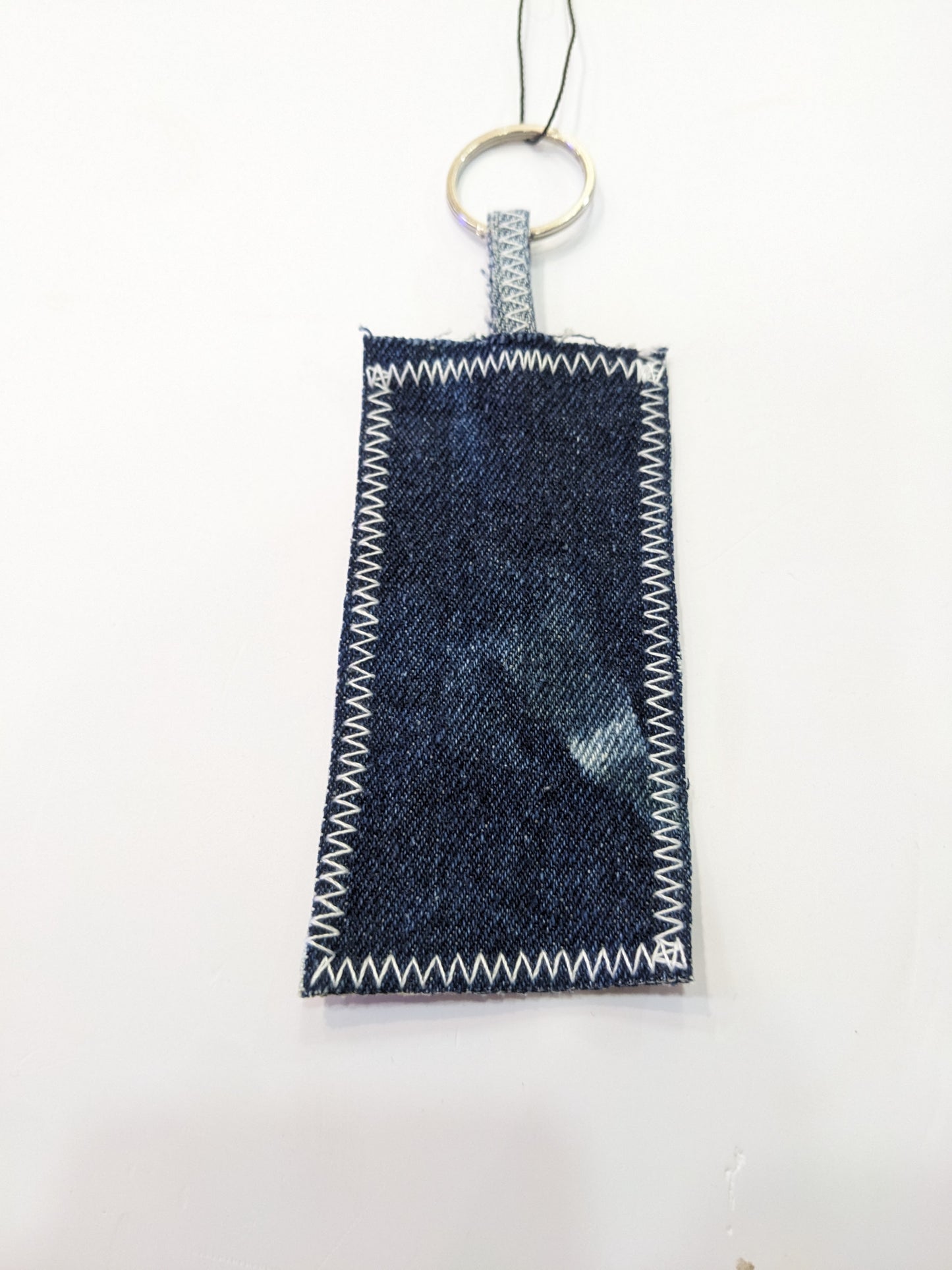 Upcycled Blue Denim Keychain